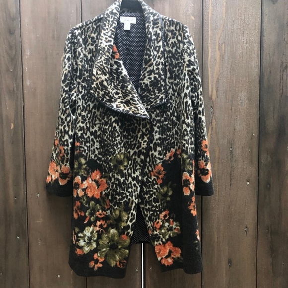 Anis. A Jackets & Blazers - Vintage Leopard/Flower Anis. A Coat Size Medium